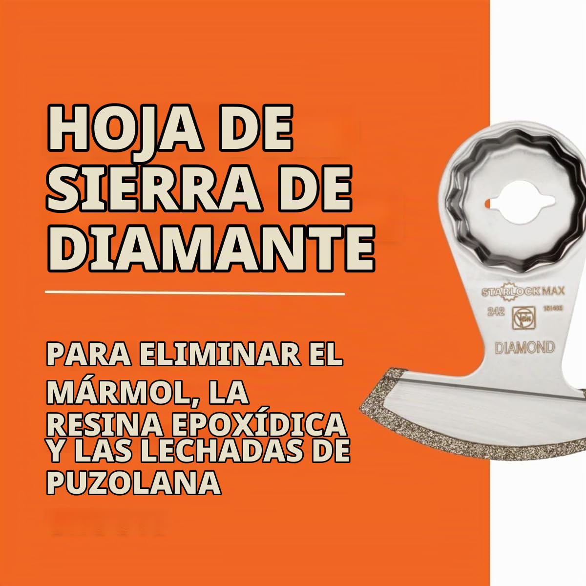 FEIN Disco recubrimiento diamante, Alojamiento StarlockMax, Modelo extrafino. Ancho de corte aprox. 1,2 mm. Segmentado