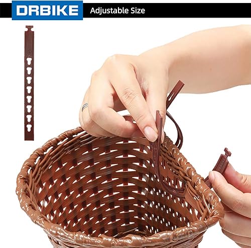 Miniatura 10 de DRBIKE - Cesta de bicicleta para niños de 12, 14 y 16 pulgadas, cesta de repuesto para bicicleta con flor o lazo, accesorios de bicicleta para niños