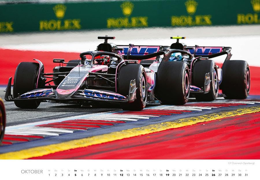 Faszination Formel 1 Kalender 2025: Wandkalender F1 Rennssport FIA Grand Prix Automobilsport