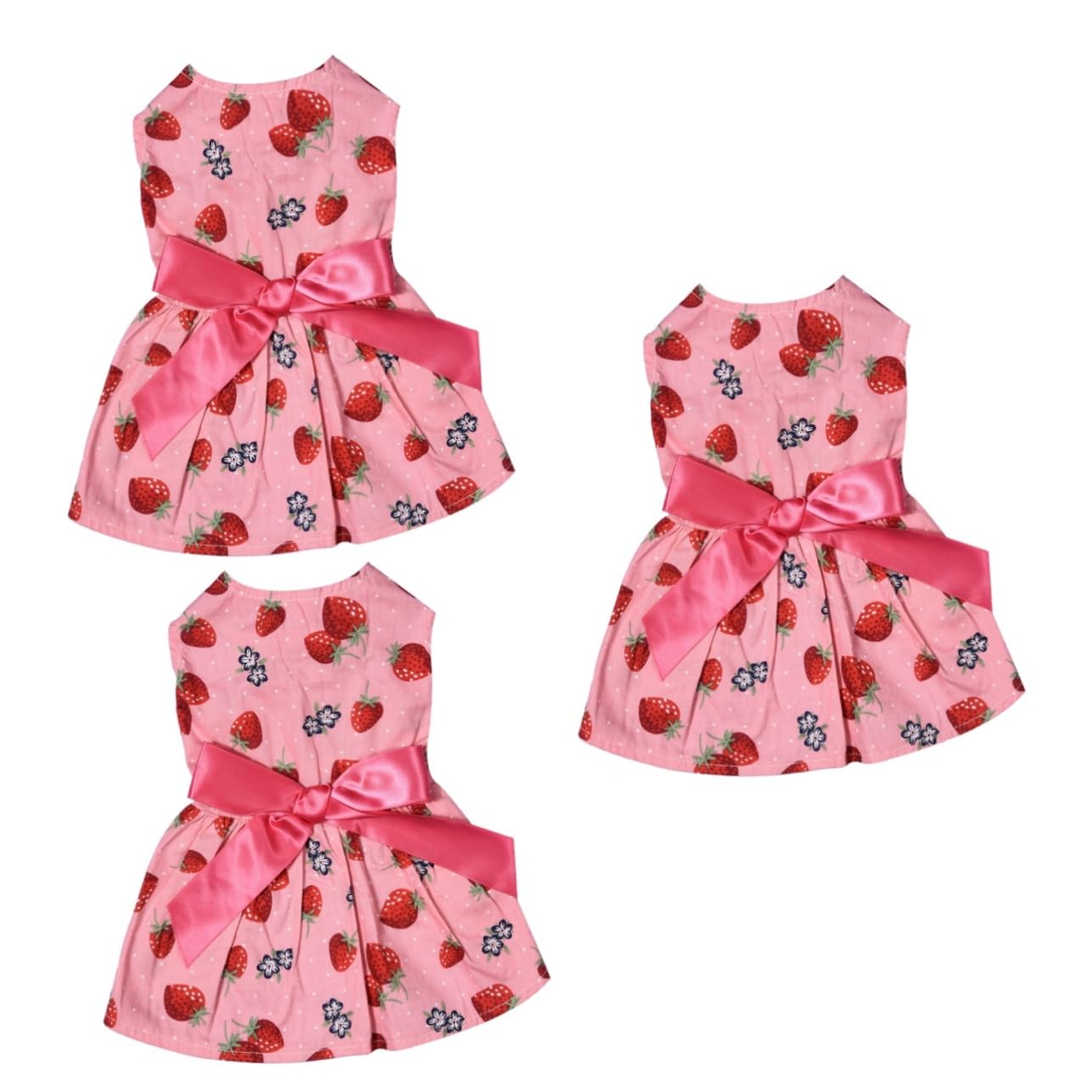 Chemisier d'été vêtements de chien en lot de 3 jupes assorties