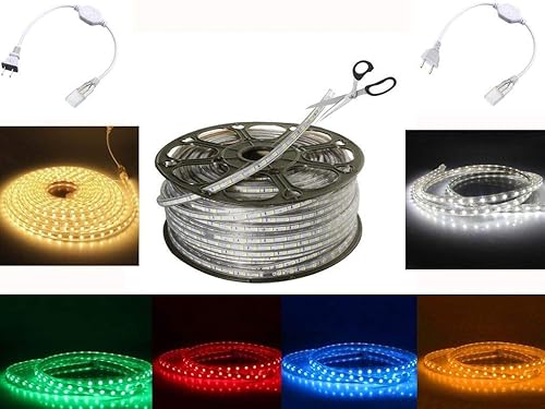 Miniatura 6 de Tira de luces LED SMD 5050 impermeable para iluminación al aire libre, 60 LEDsm, tira de luz LED cortable, iluminación decorativa para patios,
