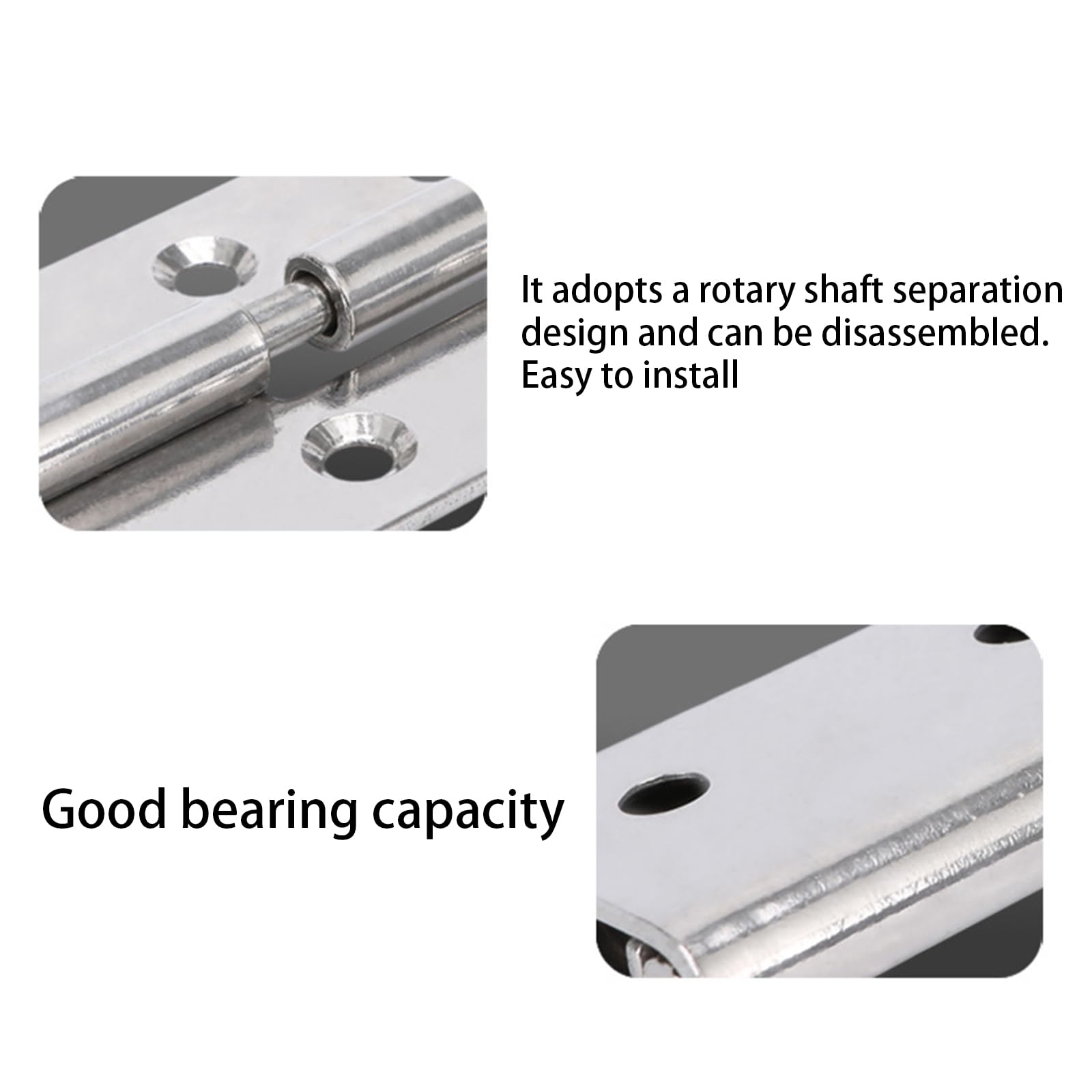 Set 4 Cerniere In Acciaio Inox | 1 Pollice | Per Porte, Armadi, Mobili E Scatole | Con Viti - Foto 3