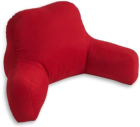red backrest pillow