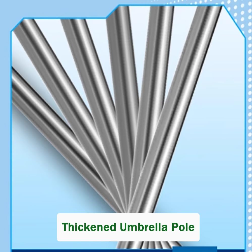 Ombrellone da pesca portatile, parasole da 6,5' 7' 8' per esterni, patio, giardino, campeggio, spiaggia, piscina, golf, giallo 2,2 m/7,2 piedi