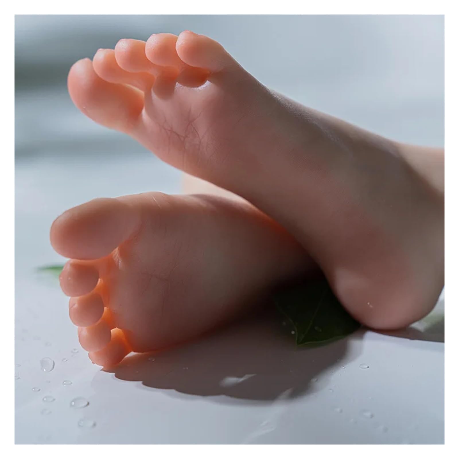 Silikonowy Model stopy fałszywe kobiece paznokcie praktyka manekin stopy fetysz dla Footjob buty skarpetki wyświetlacz biżuterii mały rozmiar ZH2800(Single Left Foot)