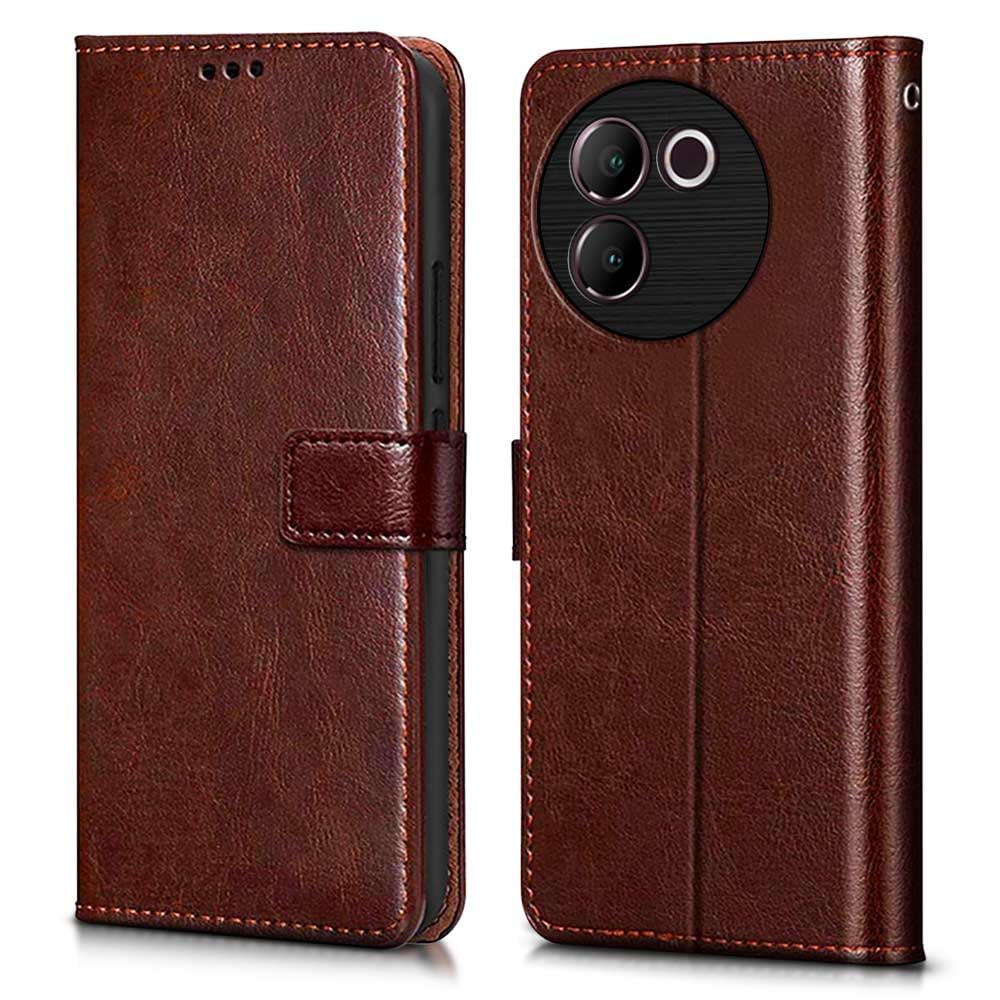 WOW IMAGINE Shock Proof Flip Cover Back Case Cover for Vivo V30e 5G (Flexible | Leather Finish | Card Pockets Wallet & Stand | Chestnut Brown) (B0D39NPRWC) Amazon Price History, Amazon Price Tracker