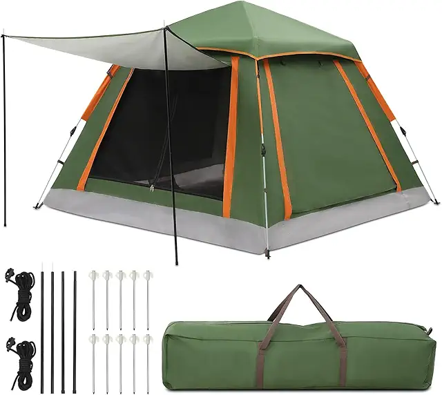 HAUSPROFI Pop-Up Zelt 2-3 Personen, wasserdichtes Camping-Zelt für Familienreisen