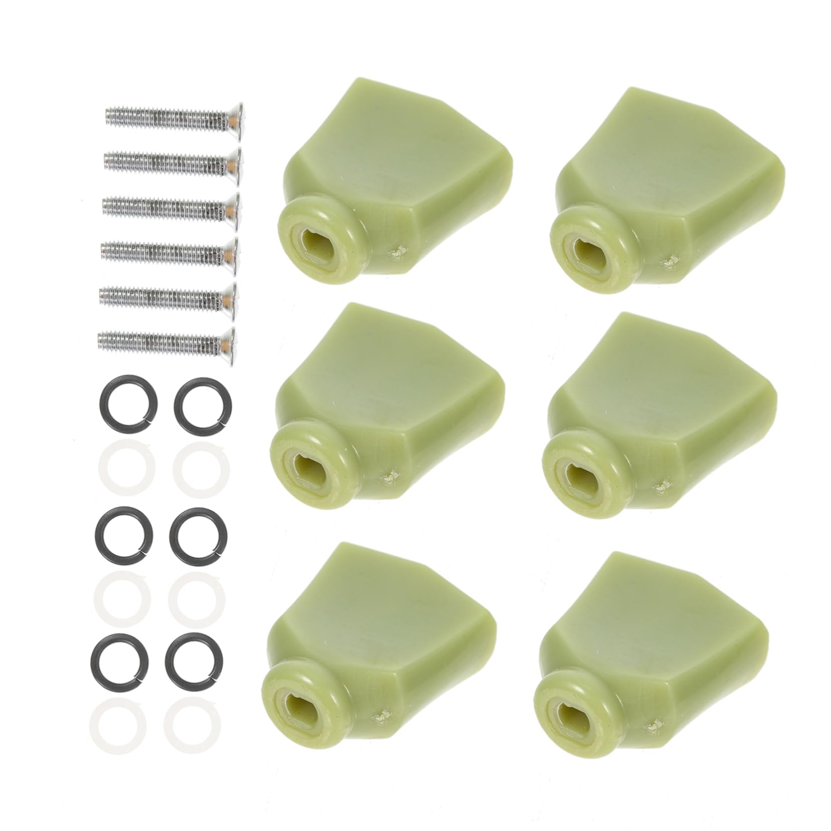 OFFSCH 6 Sets String Guitar Tuners Bass Tuning Pegs Guitar Accessories Electric Guitar Locking Guitar Machine Heads Guitar Knobs Tuning Key Head Buttons Plastic Knob Cap Electronic