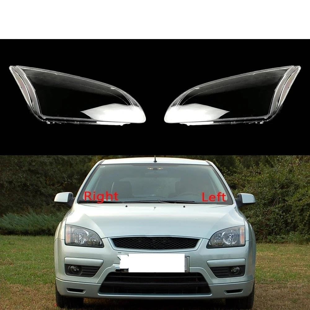 Coche Lámpara Cubierta Para Ford Para Focus 2005 2006 2007 2008 Cubierta Faro Delantero Faros Pantalla Lente Cristal Reemplazar Pantalla Plexiglás(A Piar)
