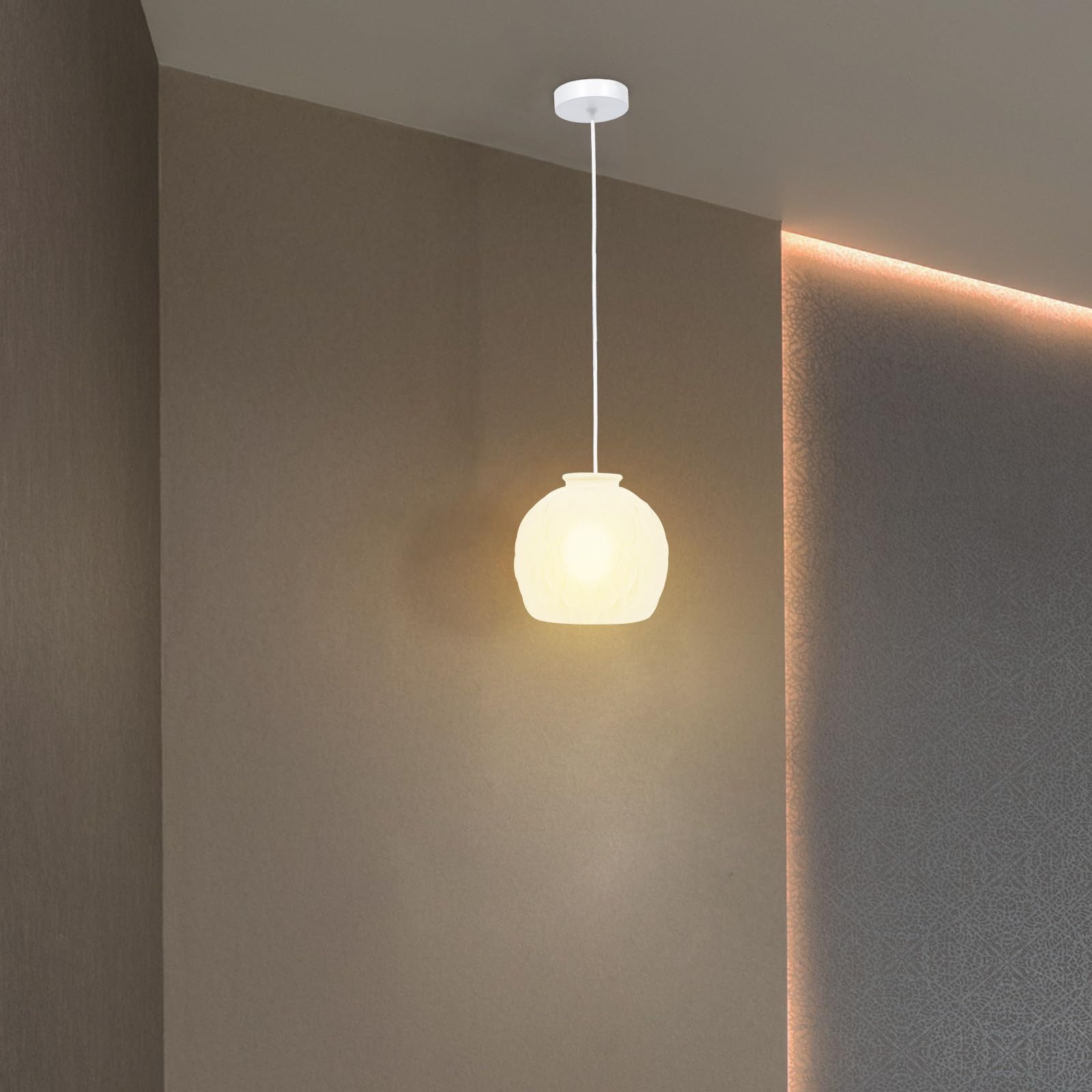 SEWACC Keramik Lampenschirm im Japanischen Stil für Stehlampe und Wandleuchte Weißer Ersatzschirm mit Dekorativer Wirkung und Schutzfunktion für Wohnzimmer Zuhause