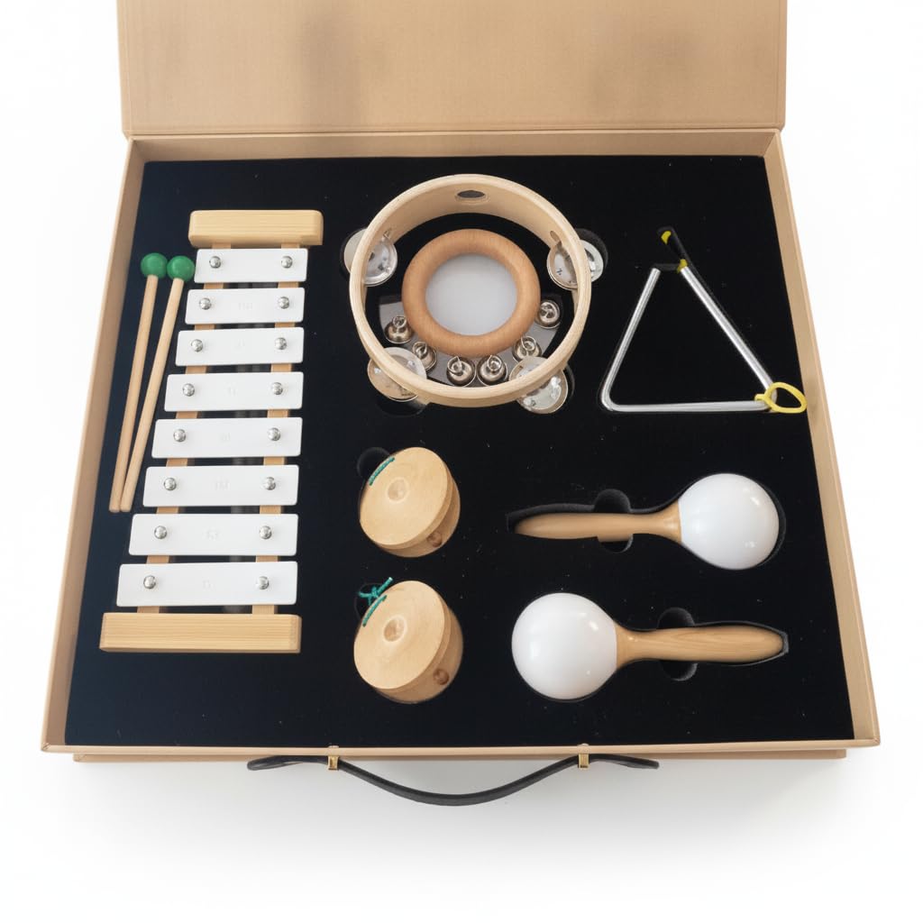Set Juguetes Musicales, Percusión 6 Piezas con Xilófono y, Orquesta Infantil