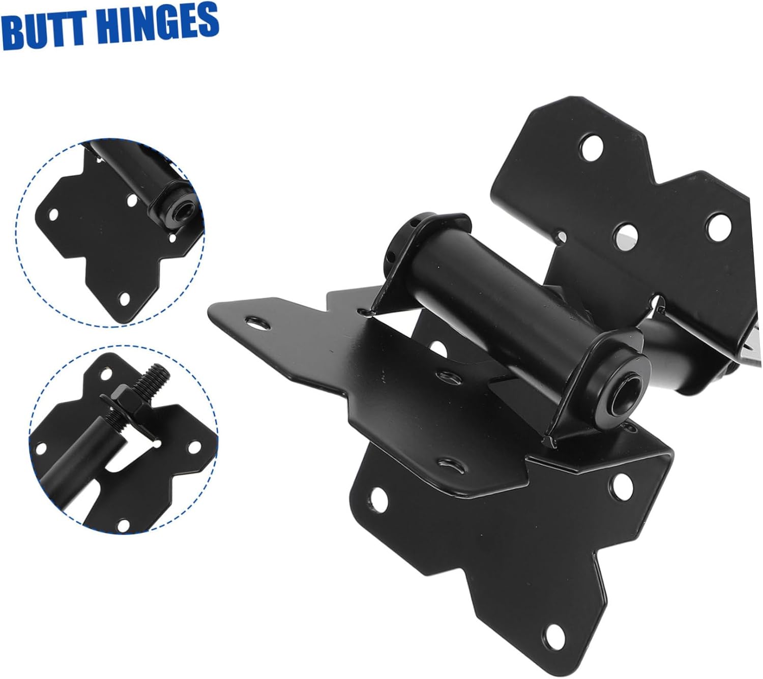 POPETPOP 2pcs Heavy Duty Door Hinges for Gates and Fences and Weather Resistant Smooth for Use for Metal Gates