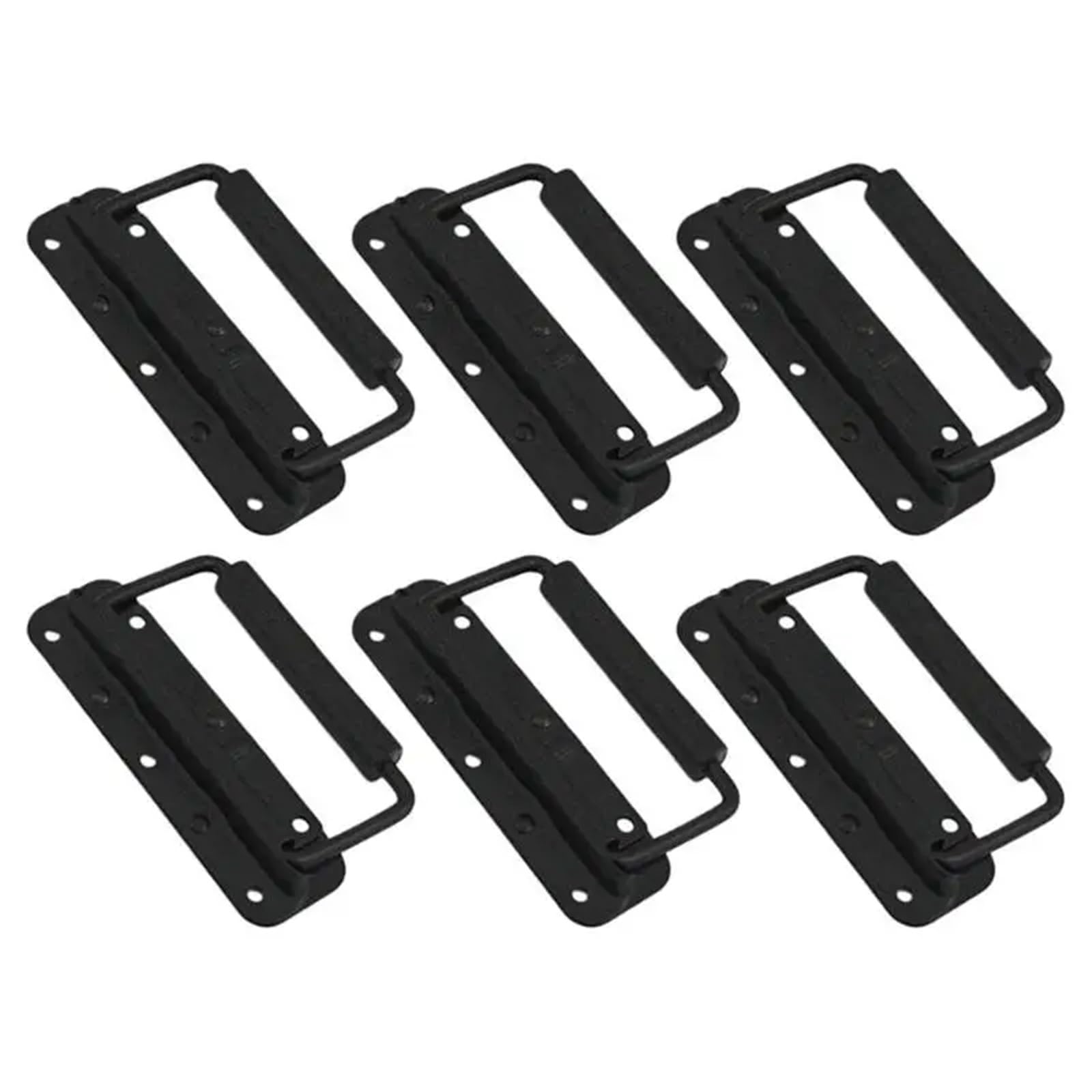 Qcplmkojn One Color Folding Spring Steel Handles, Spring Action Foldable Iron Door Pull Handles 6Pcs Multiple Sizes 100-140Mm(100Mm)