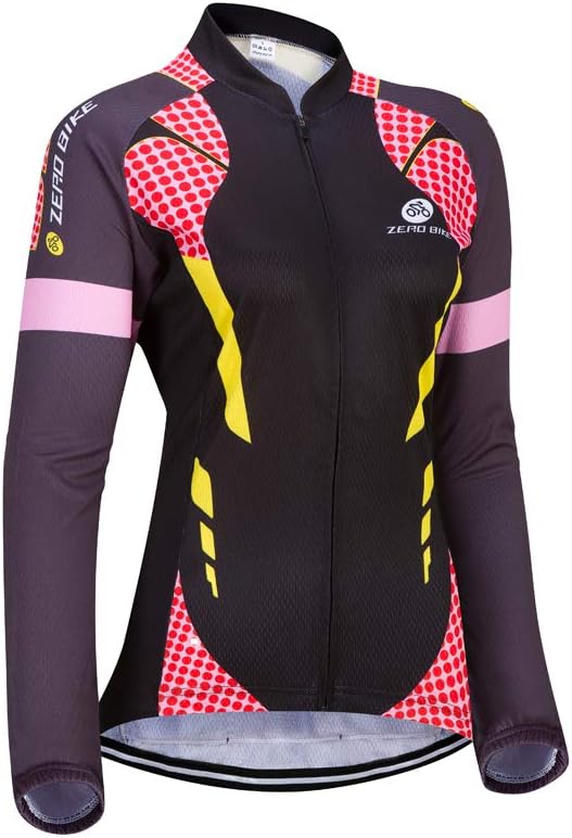 Cycling Jersey Women Long Sleeve Bike Shirts Jacket Breathable Bicycle Clothing Biker Tops Cyclist Apparel with Pockets