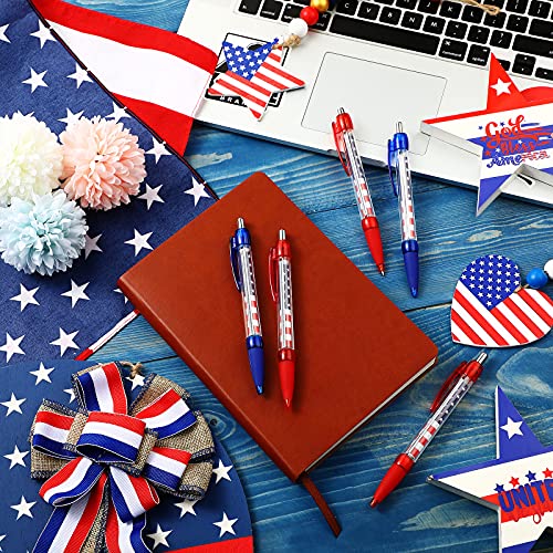 American Flag Ballpoint Pen,Patriotic Day Retractable Pens,Stars Stripes Flag Desk Accessories For Usa Souvenirs,Gifts,Note Taking, American President Election, 4Th Of July Present (24 Pcs) #TOP3
