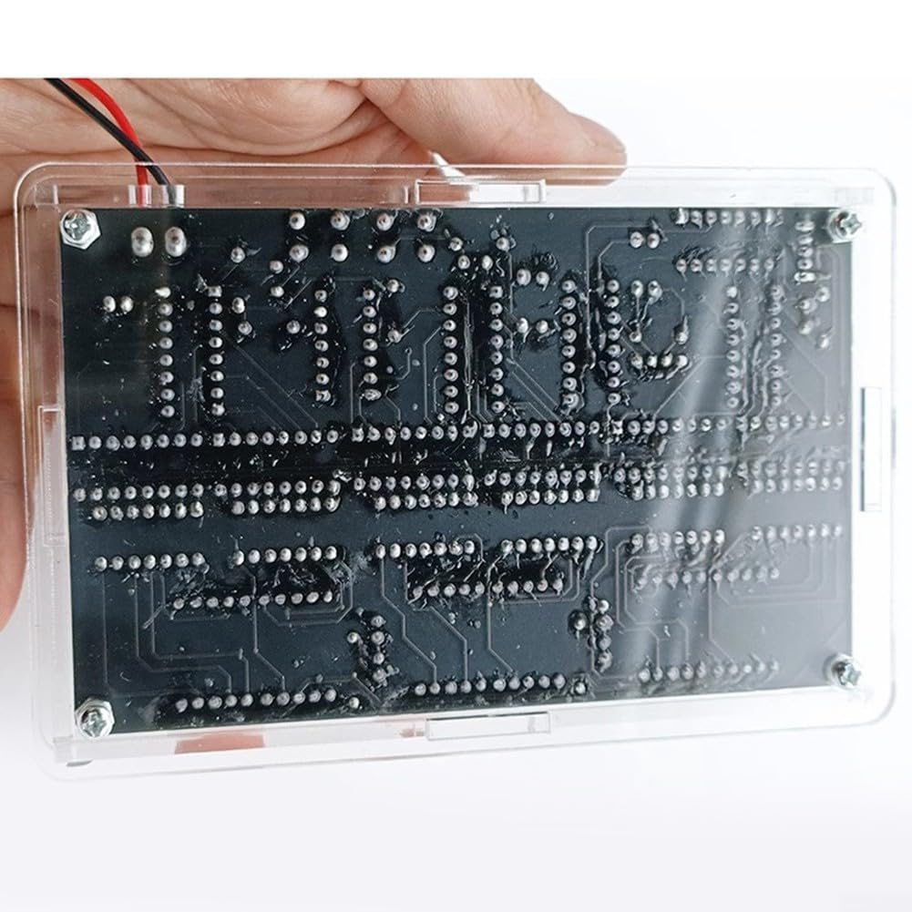 Kit orologio digitale a circuito 6Bit per DC 4 5V 5 5V Power Use con saldatura pratica e per insegnamento formazione parti elettroniche (parti + guscio)