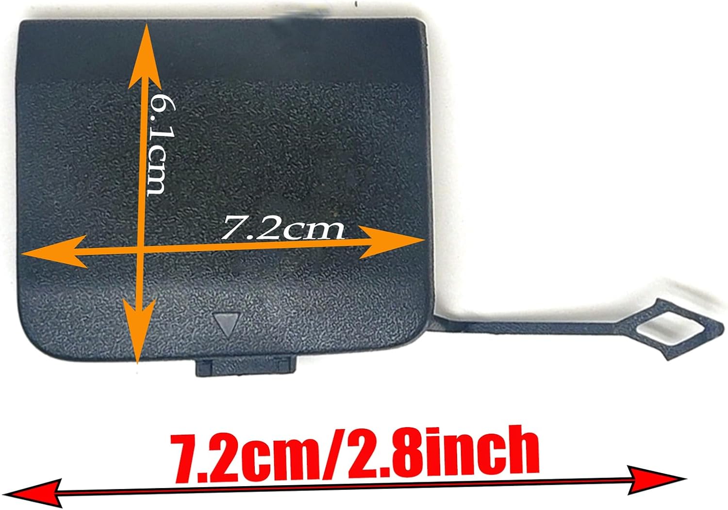 Rear Tow Cover for 17-20 Mercedes Benz GLA X156 FL Fit GLA180 GLA200 GLA220 GLA250 GLA45 2017 2018 2019 2020 Bumper Hook Eye Cap Matte Black