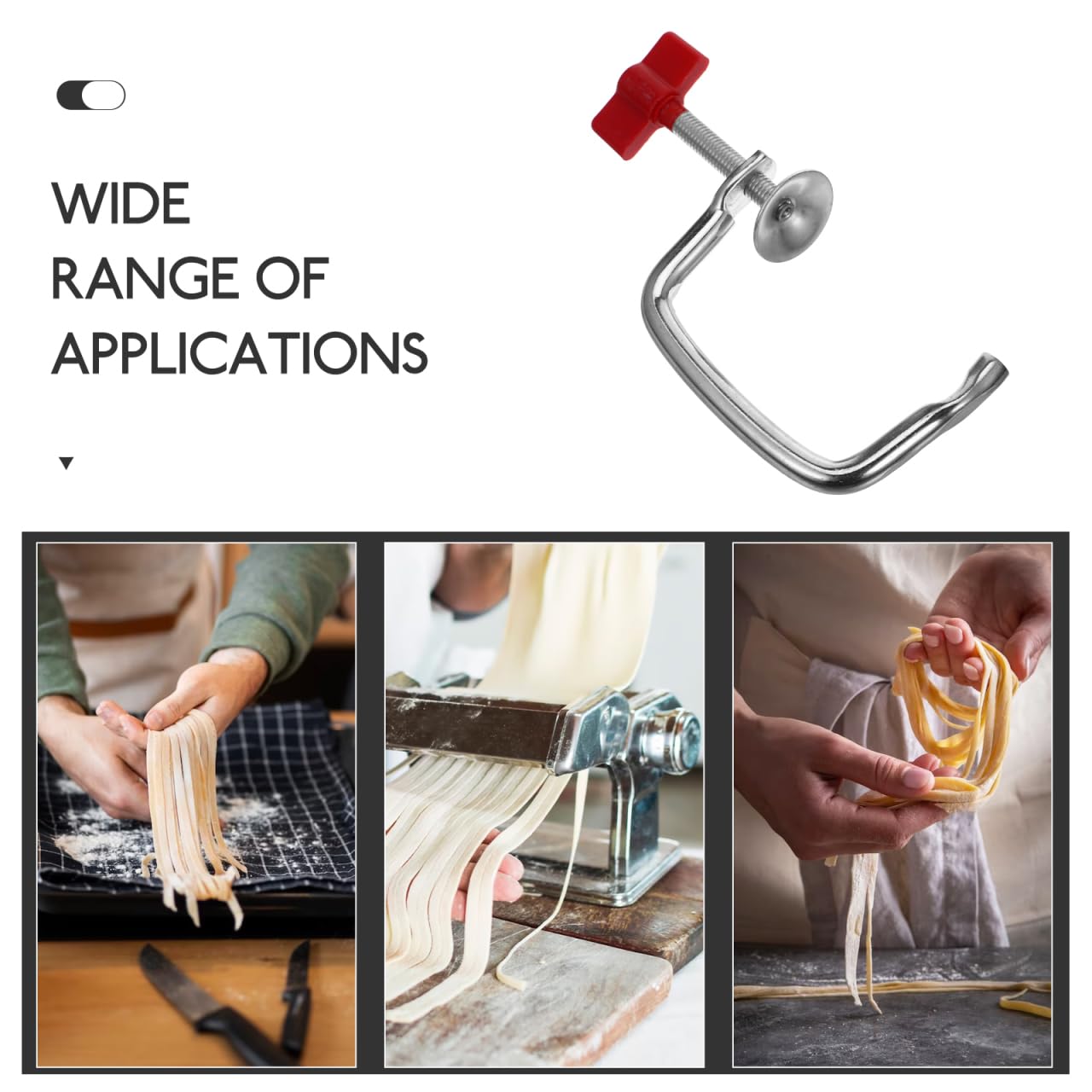 Mikinona Clip de fijación universal para máquinas de pasta, abrazadera de mesa robusta para fácil manejo y mantenimiento, accesorios prácticos para un uso óptimo