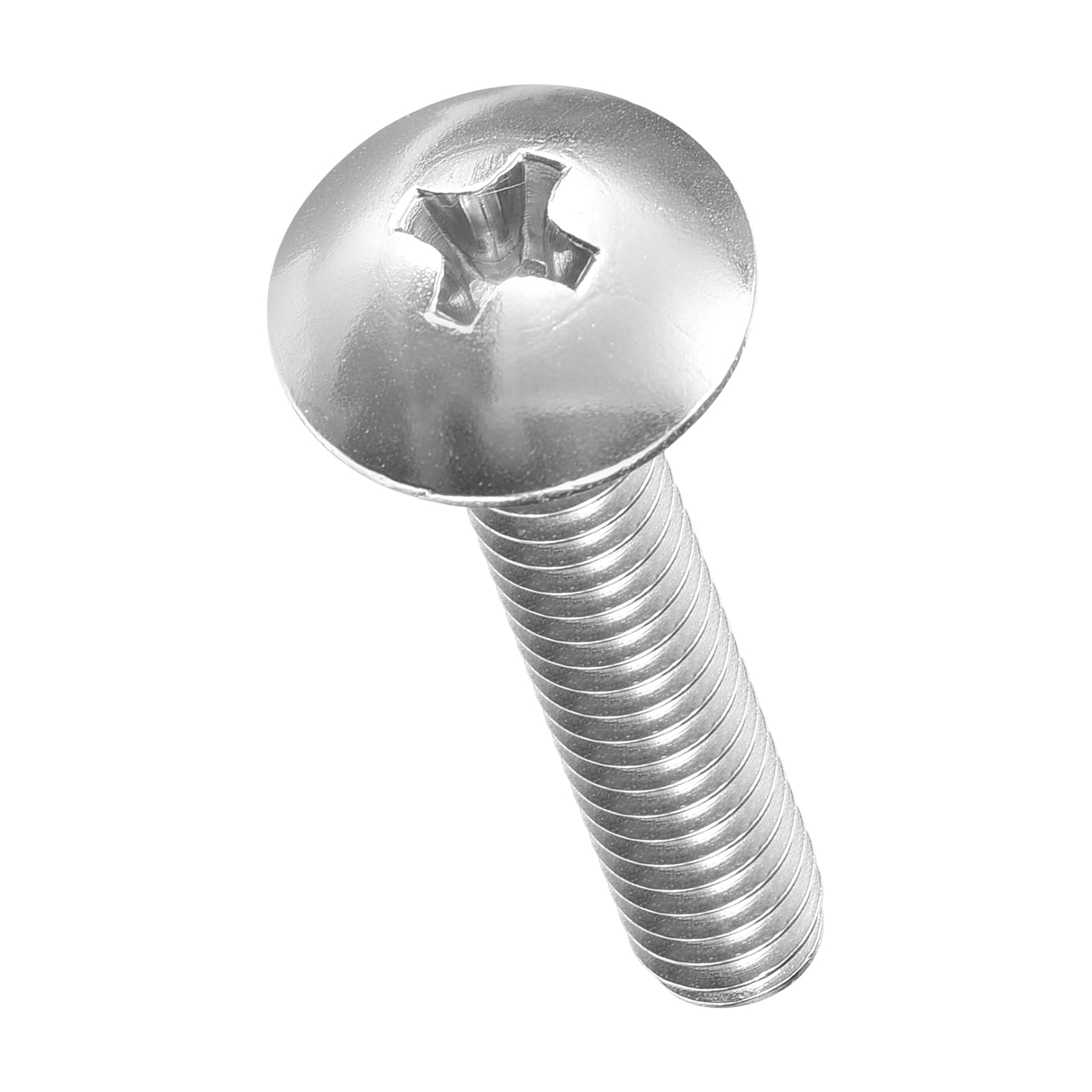 METALLIXITY Machine Screws Phillips Head(#10-24x1") 10Pcs, 304 Stainless Steel Round Head Phillips Drive Furniture Bolts - for Woodworking & Furniture Assembly, Silver โ image 1