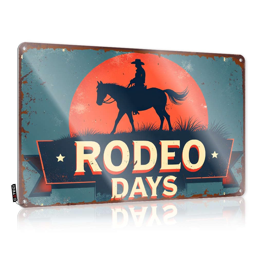 Plaque Tapestry Wall Decor | Rodeo Days Festival Poster Sleek For Camping Home(20X30CM)