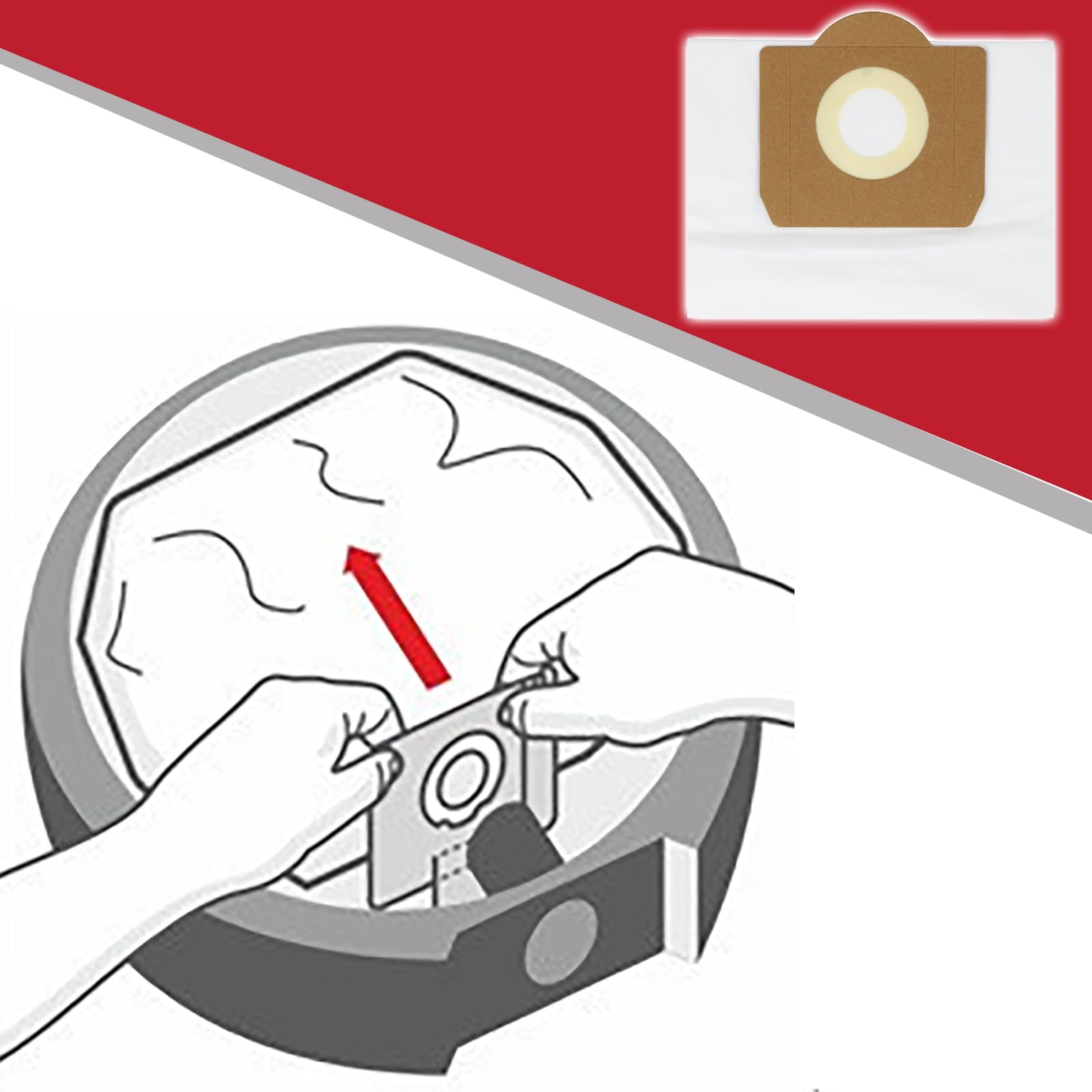 SPARES2GO Sacchetti In Microfibra Compatibile Con V-TUF Mini M Class Extractor VTUF MINIHSV L'aspirapolvere Dust Buddy Bag (confezione Da 10