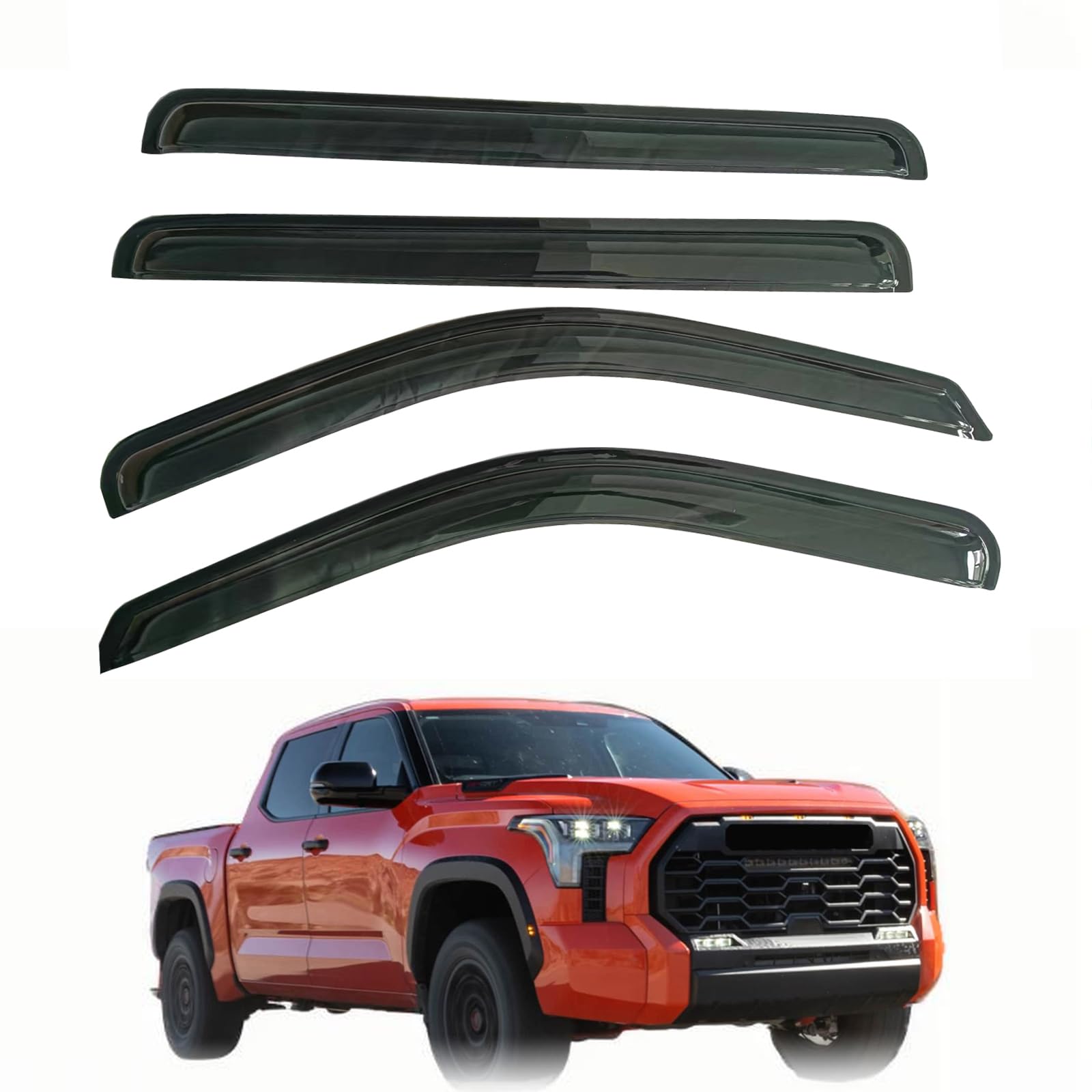 Amazon.com: Gldifa Window Visor Deflector Compatible with Toyota Tundra ...