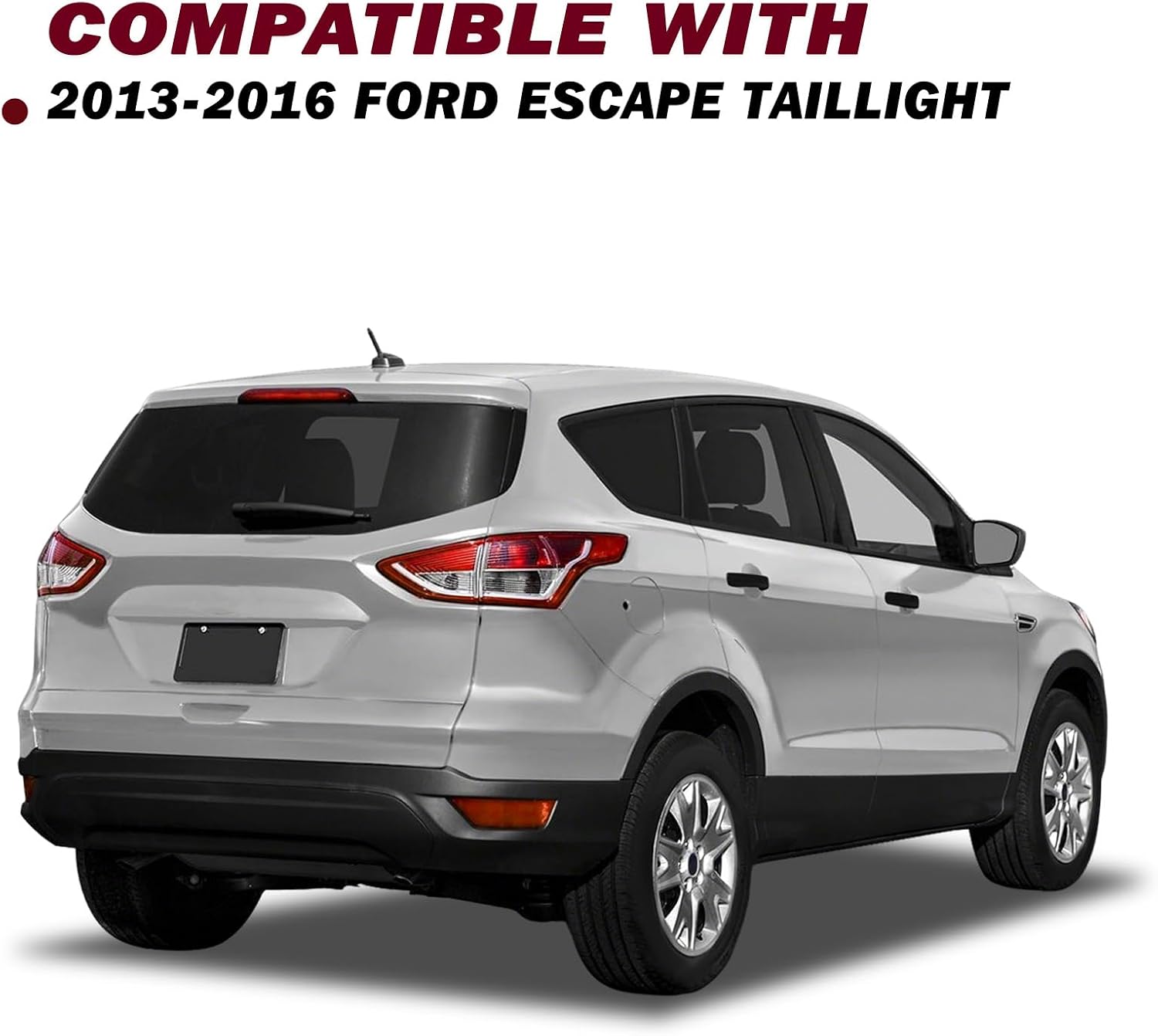 JSBOYAT Halogen Tail Light Assembly Replacement Fit for 13-16 Ford Escape OE Rear Taillight Brake Tail Lamp (Right Passenger Side)