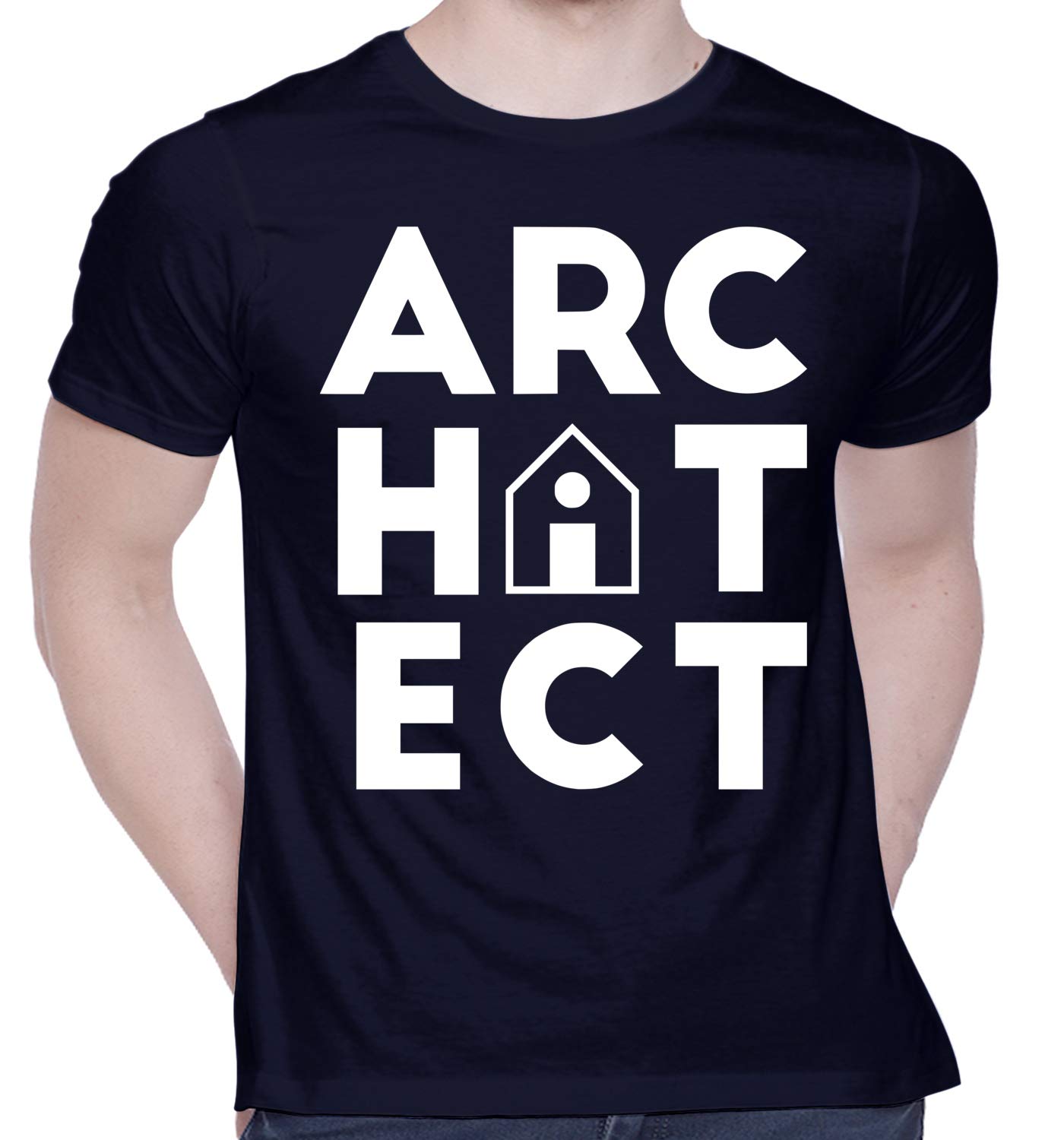 CreativiTGraphic Printed T-Shirt for Unisex Architect Tshirt | Casual Half Sleeve Round Neck T-Shirt | 100% Cotton | D00777-5