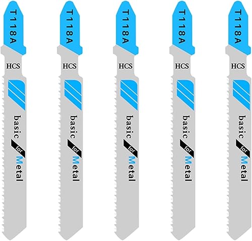 T118A Hoja de sierra caladora 5 unids HCS Hoja de sierra de corte T Shank Sable Cuchillas para cortar madera plástico hoja de sierra recíproca
