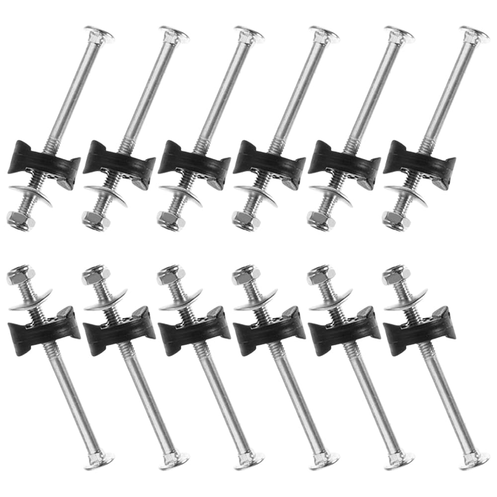 Lot 12 Vis Trampoline + Rondelles – Acier Galvanisé 6mm X 77mm Fixation Solide