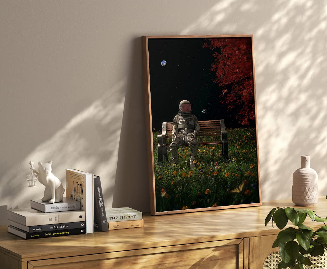 VERRE ART Printed Framed Canvas Painting for Home Decor Office Wall Studio Wall Living Room Decoration (14x22inch Wooden Floater) - An Interlude