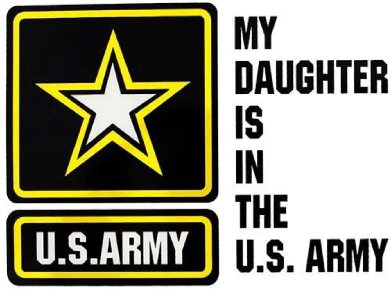 Autocollant militaire My Daughter Is In The US Army sticker transparent voiture étoile