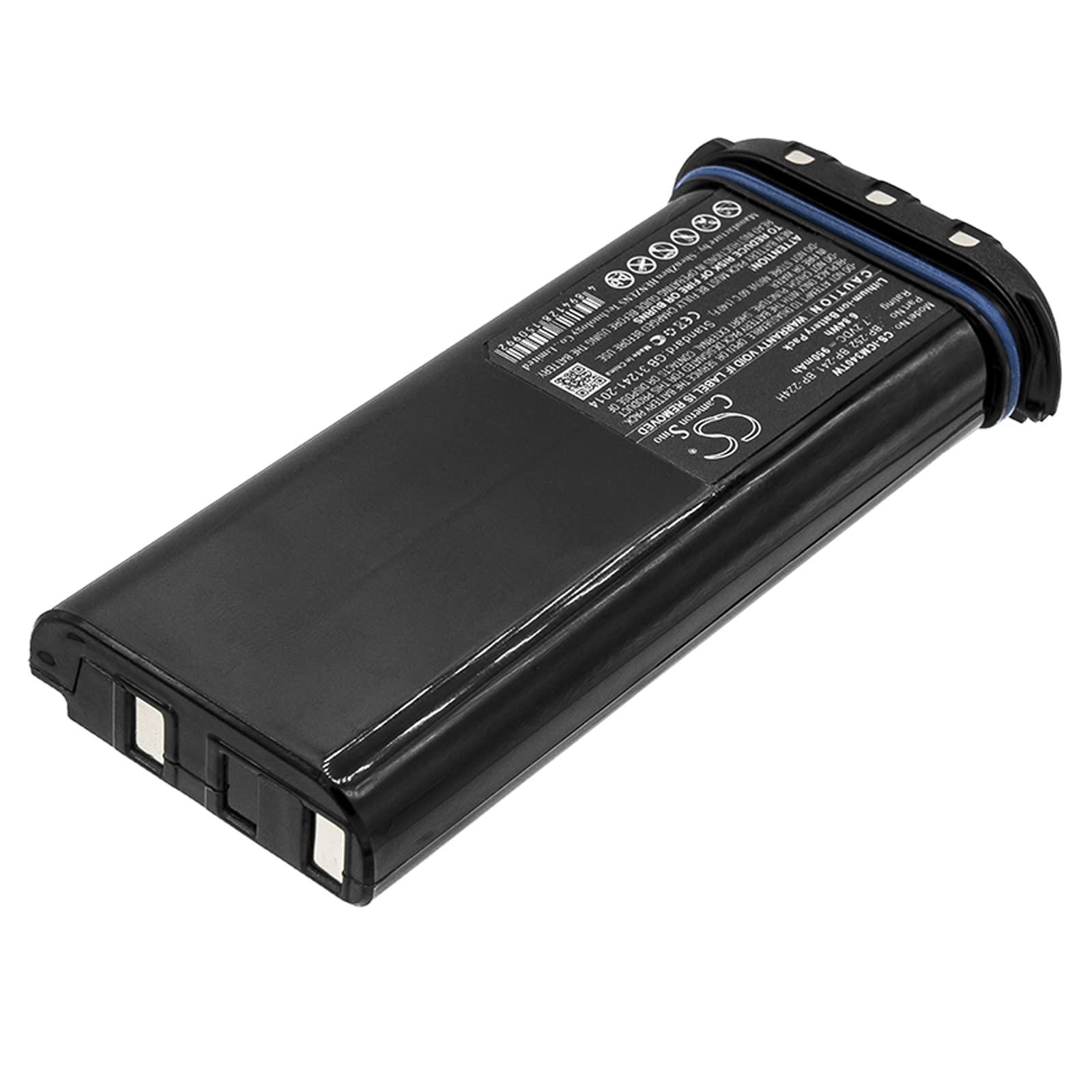 TECHTEK Batteria 950mAh compatibile con [Icom] IC-GM1600, IC-GM1600E, IC-M21, IC-M2A, IC-M31, IC-M32, IC-M33, IC-M34, IC-M35, IC-M36, IC-M90, IC-M90E sostituisce BP-224H, BP-241, BP-252