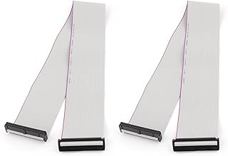 Aexit 2pcs FC40P Audio & Video Accessories 40-Pin IDC Socket Extension Flat Cable Connectors & Adapters Wire 50cm