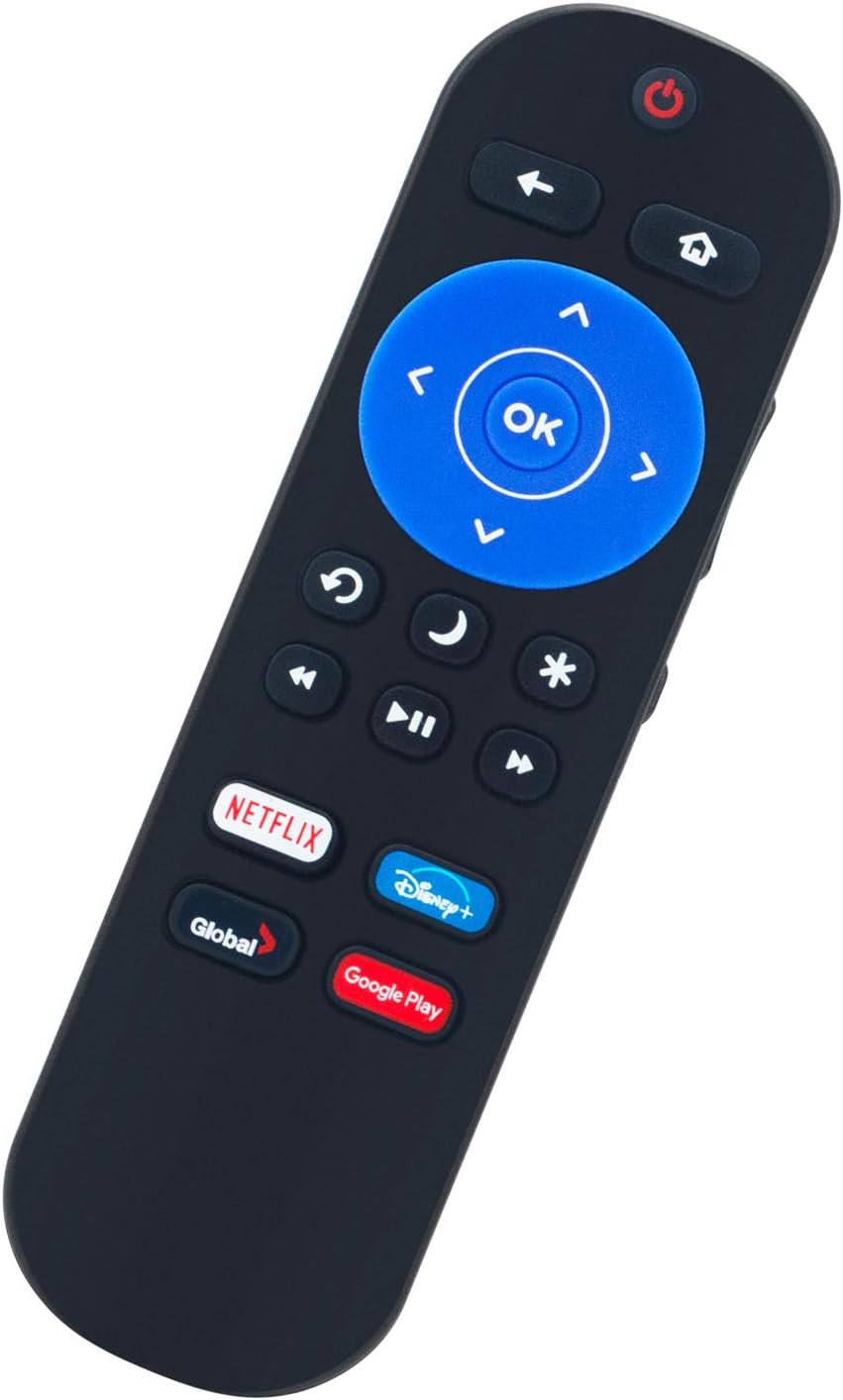 Best Replacement Remote Control Applicable for Hisense Roku TV 50H8G 55R8F 43R6090G 65R8F 43H4030F1 50R7E 32H4F H6570G 75H8G 65R6090G 58R6E 55R6E3 50R6E3 50R6090G 65R6E3 75R6E3 43R6E1 65R6E1 75R6E1 50R6E