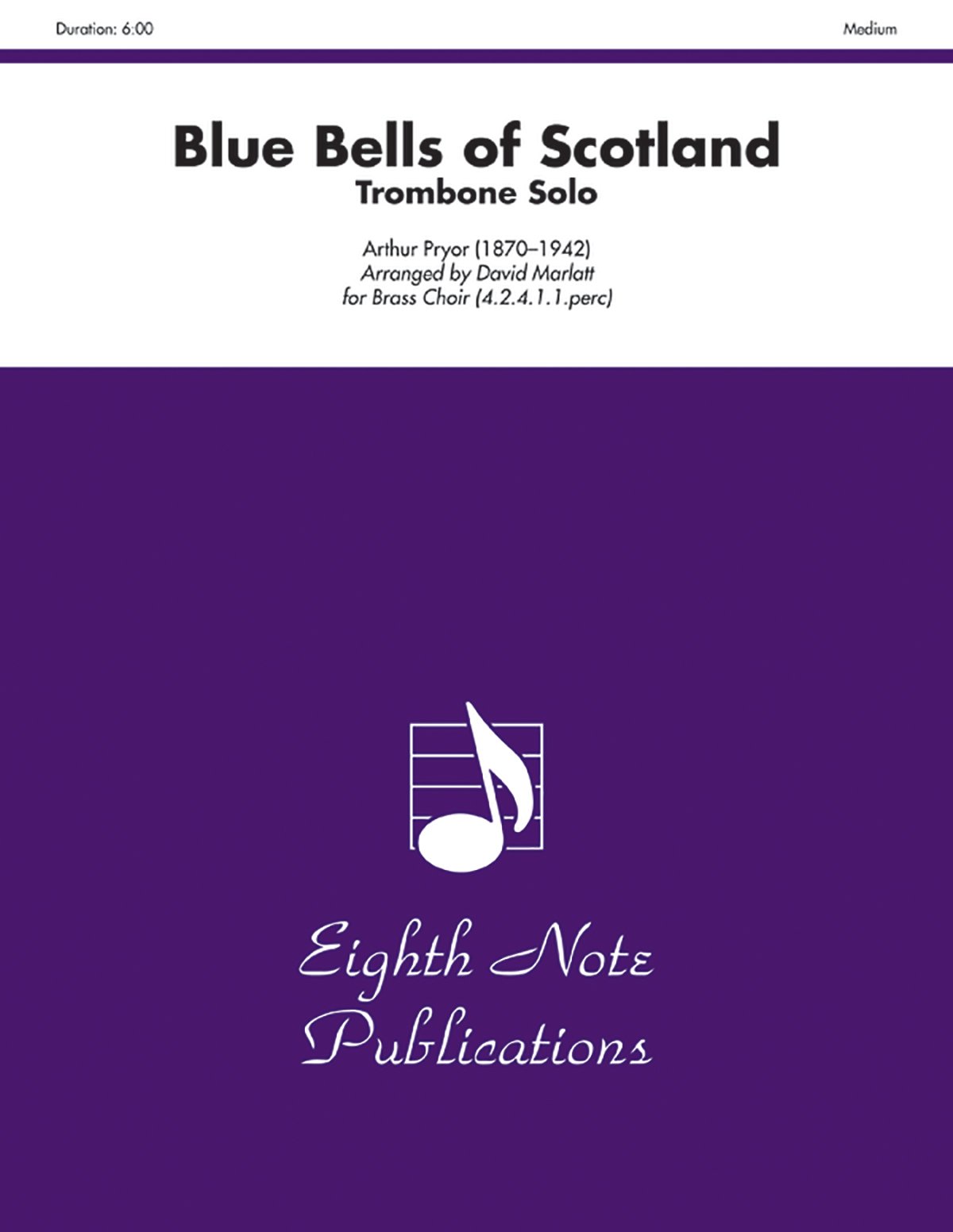 Blue Bells of Scotland trombone solo score parts partition musique papier