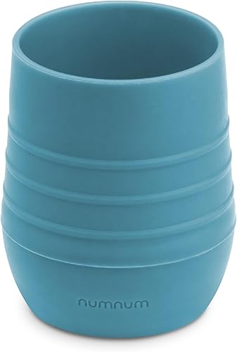 numnum Taza de entrenamiento pequeña  Taza abierta antideslizante 100% silicona para beber y desarrollar la autoalimentación del bebé  Sin BPA a