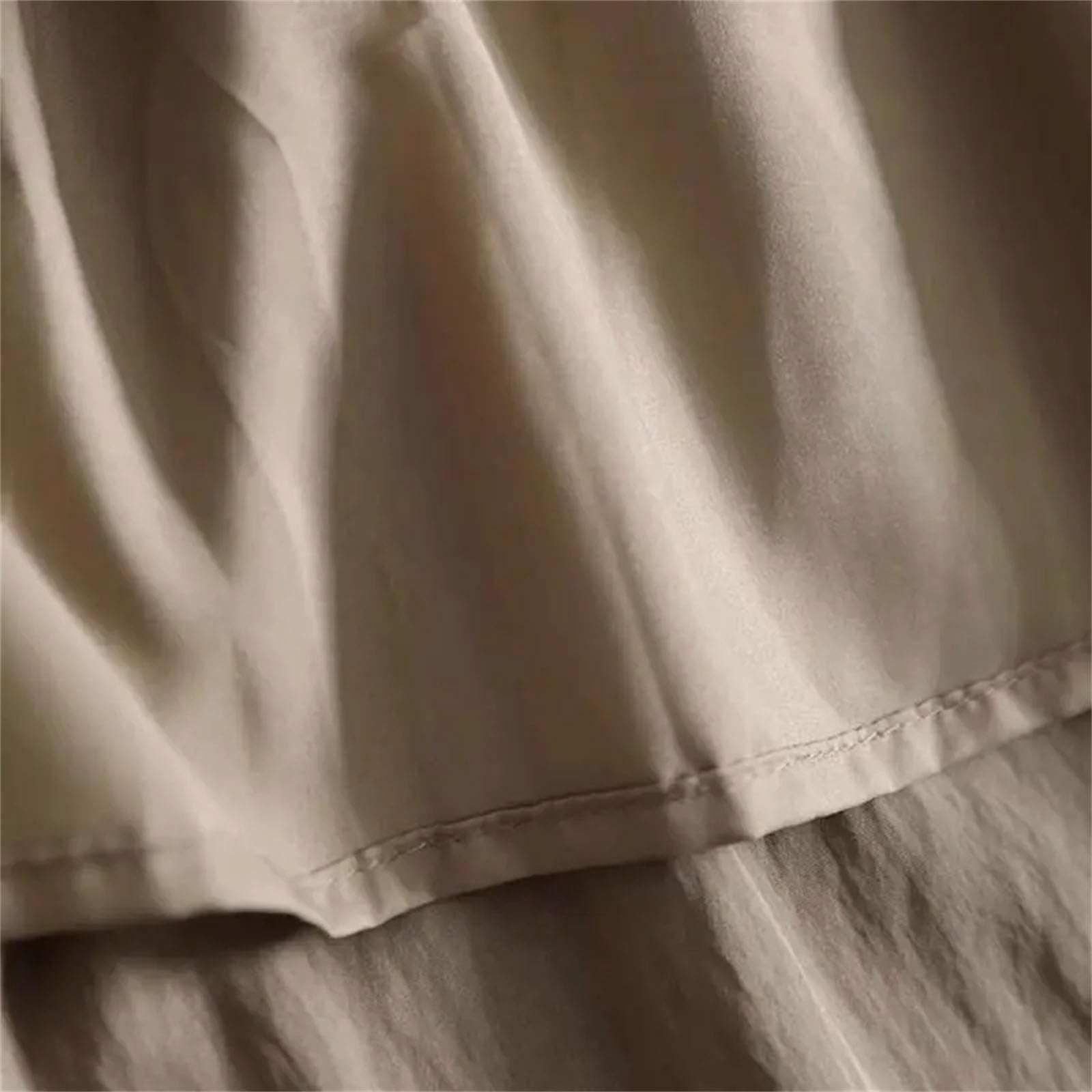 Gonna a pieghe da donna A Line tinta unita sottile traspirante a vita alta allentata liscia come la seta gonne lunghe pieghettate