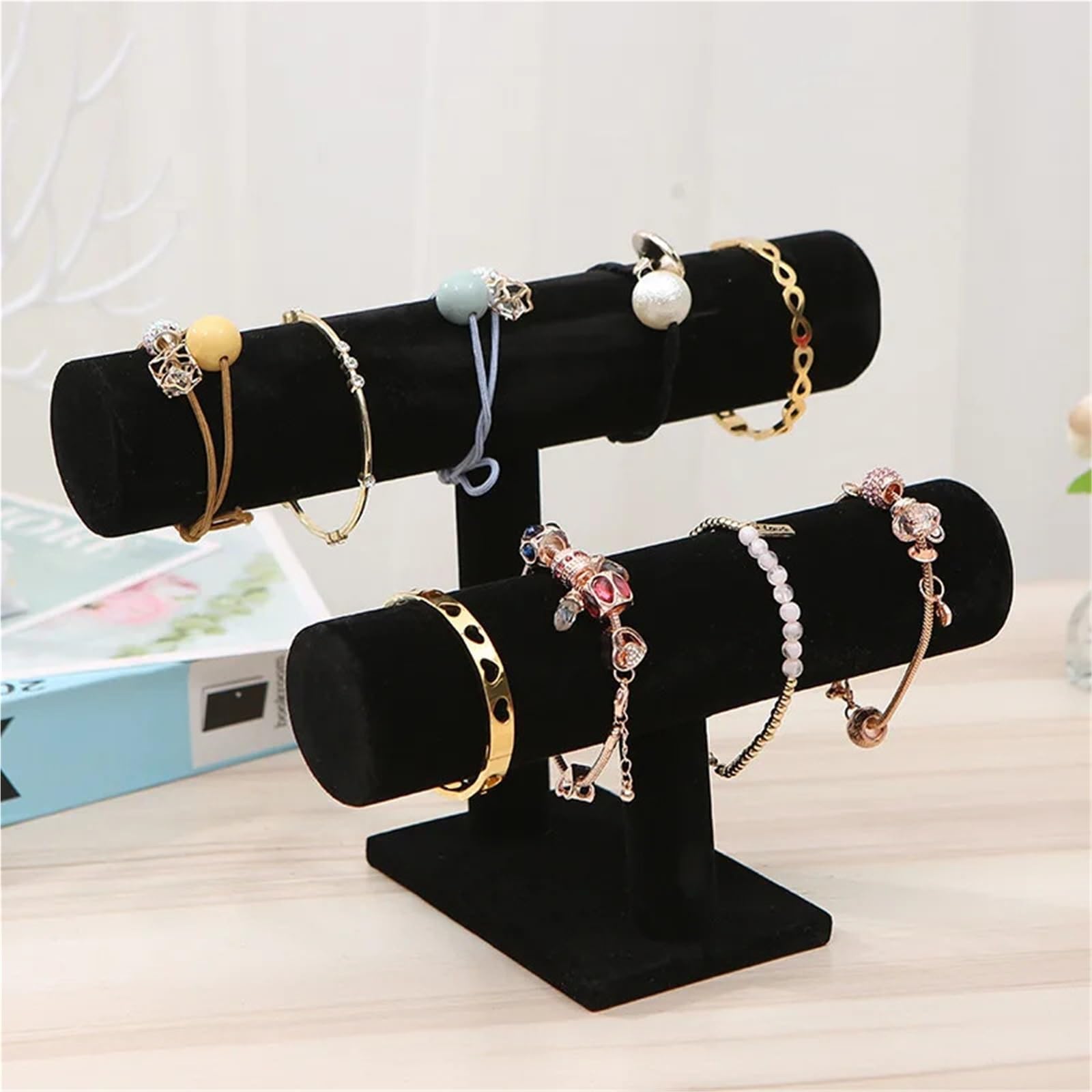 Estante de mesa for joyería, soporte for exhibición relojes Para Accesorios