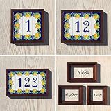 5 azulejos hechos a mano de madera dura marrón marco para baldosas de cerámica (5 azulejos marco de madera dura)