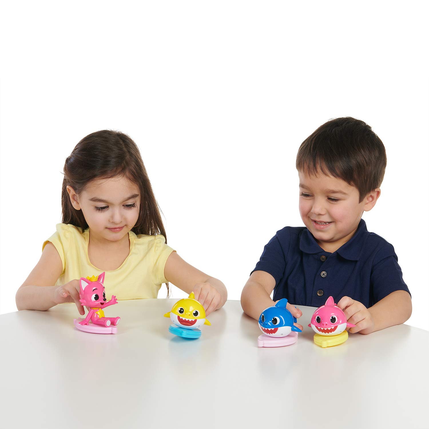 WoWWee - Pinkfong Baby Shark Giocattolo Squirt Da Bagno - Confezione Da 4