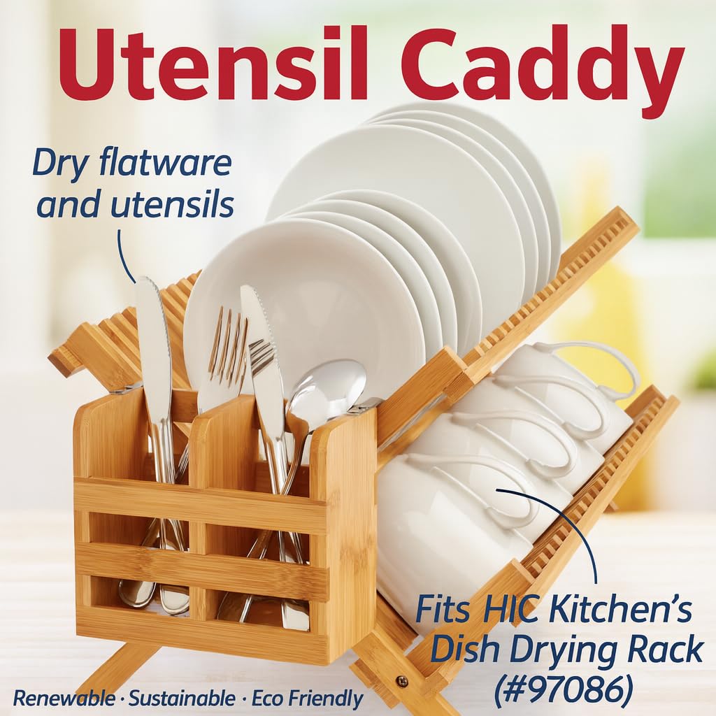 Amazon.com: HIC Kitchen Dish Rack Caddy for Folding Dish Drying