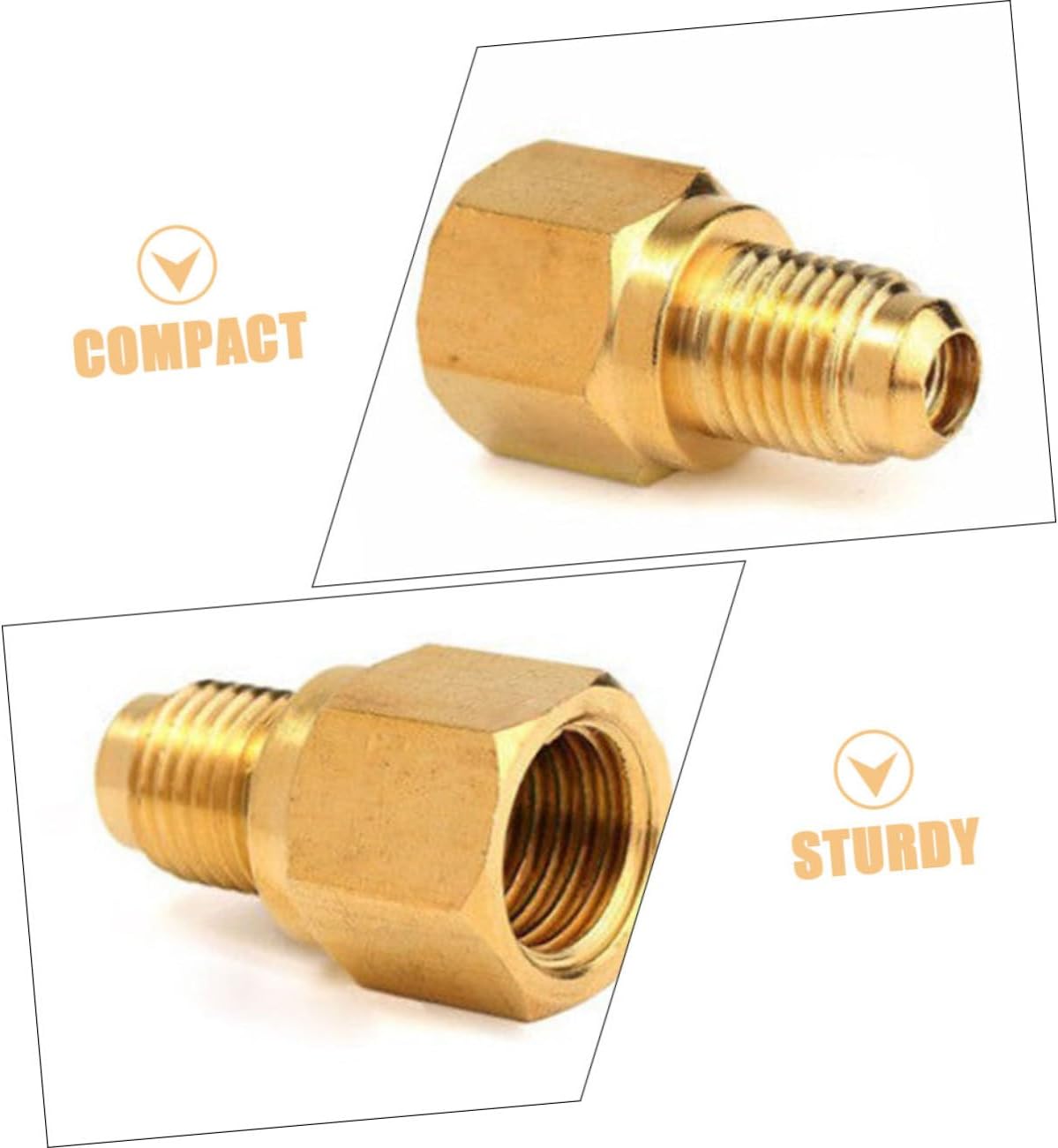 SOLUSTRE Car Air Conditioner Connector Adapter Fitting 1/4 to 1/2 Inch Replacement Parts for Systems