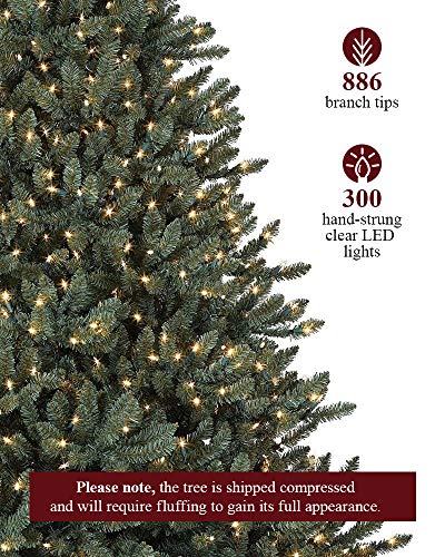 Balsam Hill 4.5ft Pre-Lit Classic Blue Spruce Artificial Christmas Tree with LED Clear Lights