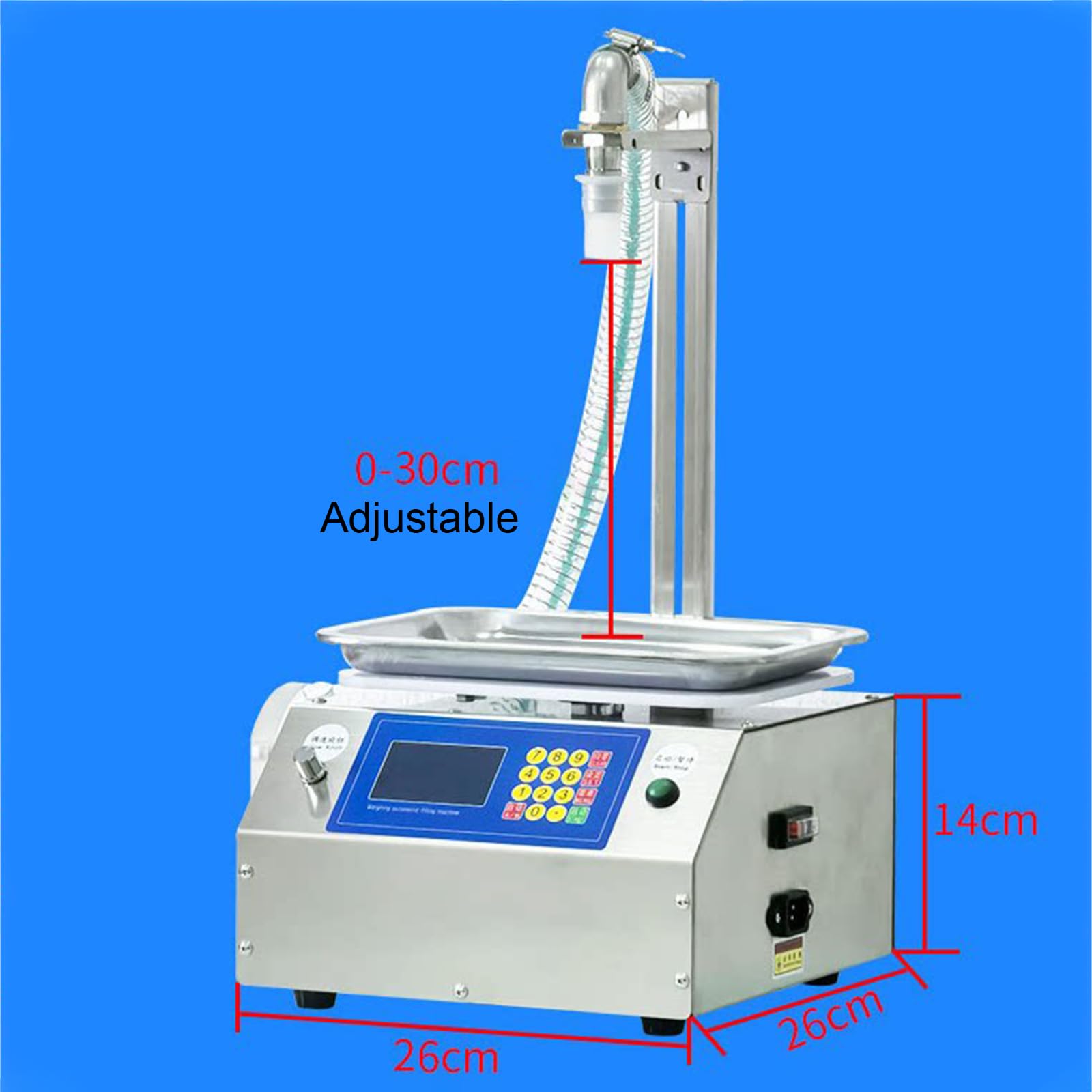 Riempitrice automatica per miele, riempitrice liquida da 3 o 7 l/min, riempitrice per bottiglie di pasta liquida da 10 g-3 kg per profumi, oli essenziali, smalto per unghie 7 l/min