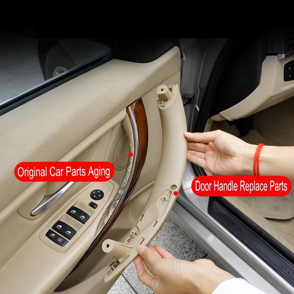Voor BMW 3-serie 2013-2018 F30 316d 318d 320d F31 Binnendeuren Van Auto's Trekbekleding Aan Binnenkant Van Handgreep 51417279312 (Color : Beige F, Size : R 1pcs