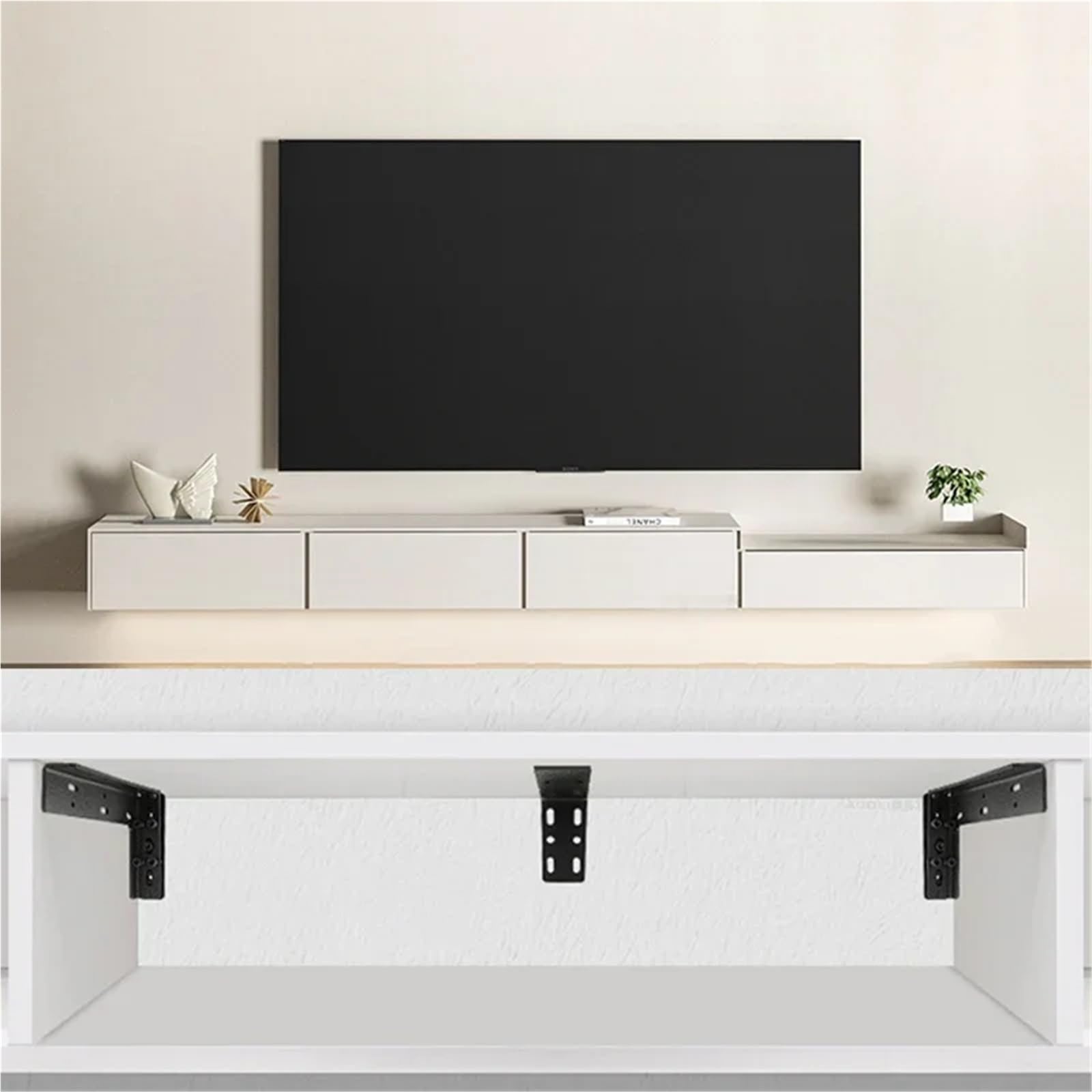Soportes de ángulo, Soporte en L, triángulo de pared, estante almacenamiento suspendido(10 Inch 300kg 1pcs)