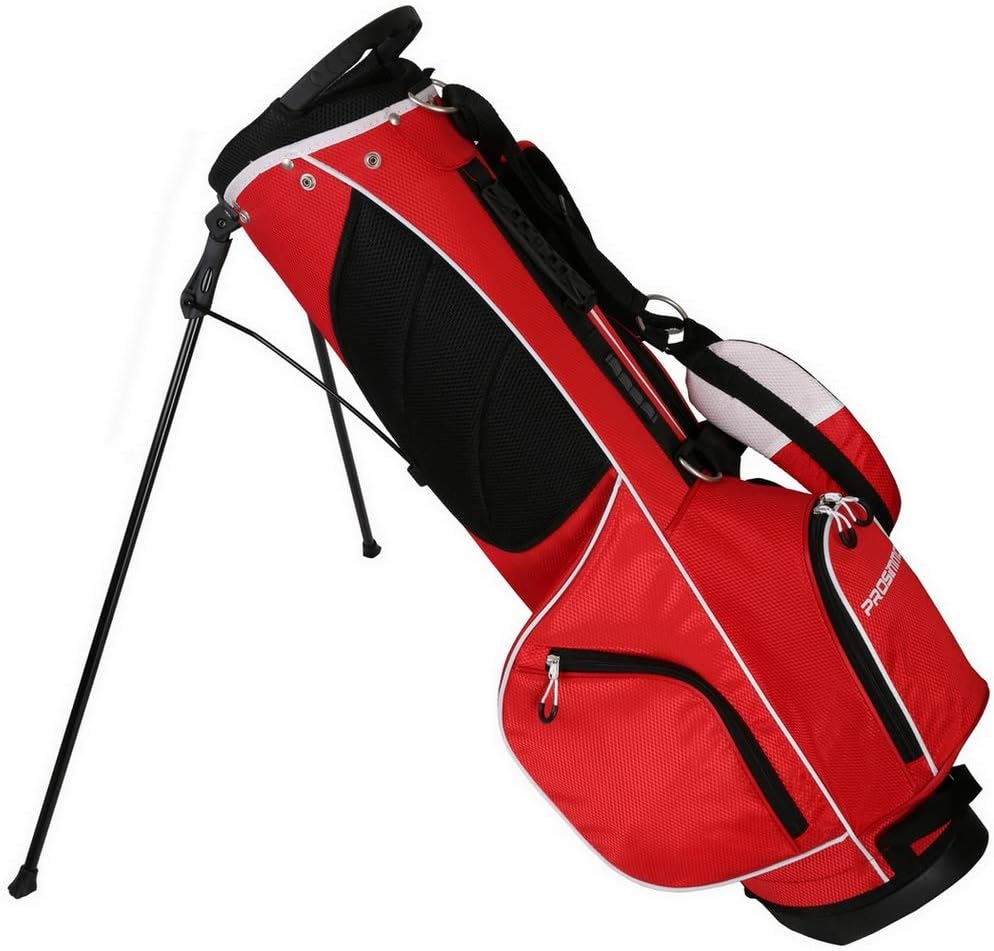 PROSiMMON Golf DRK 7" Lightweight Golf Stand Bag with Dual Straps Black/Gold : Sports & Outdoors