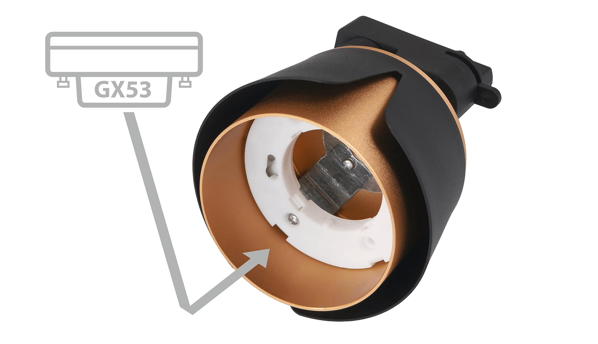 Steka-Set – LED-Schienenleuchte GU10 x3 + 1,5 m Stromschiene (XD-IK256B)