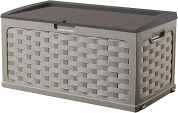 Storage Box / Garden Box / Storage Box Rattan Design Mocha Brown **Colour: approx. 46 x 56 x 56 CM